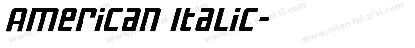 American Italic字体转换